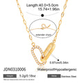 18K gold titanium steel interlocking necklace